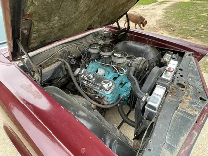 Engine compartment, angled detail view
